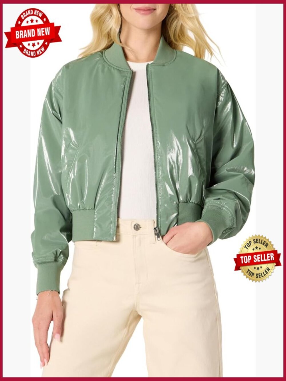 Relaxed-Fit Denim Bomber Jacket with Stretch - Comfortable Padded Layer